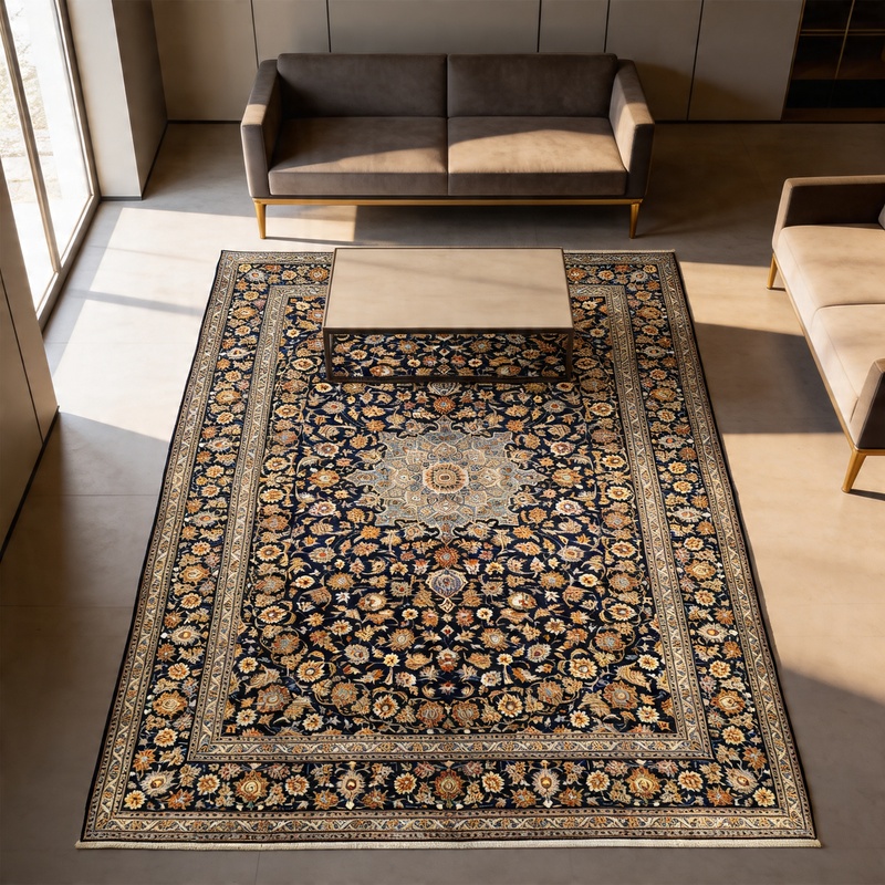 Kashan Perserteppich aus Iran, 497 × 324 cm
