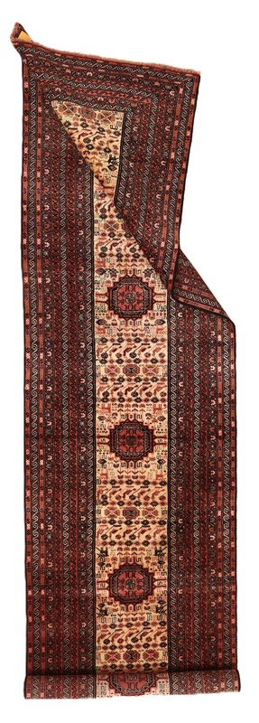 Handgeknüpfter Perserteppich 404 × 104 cm