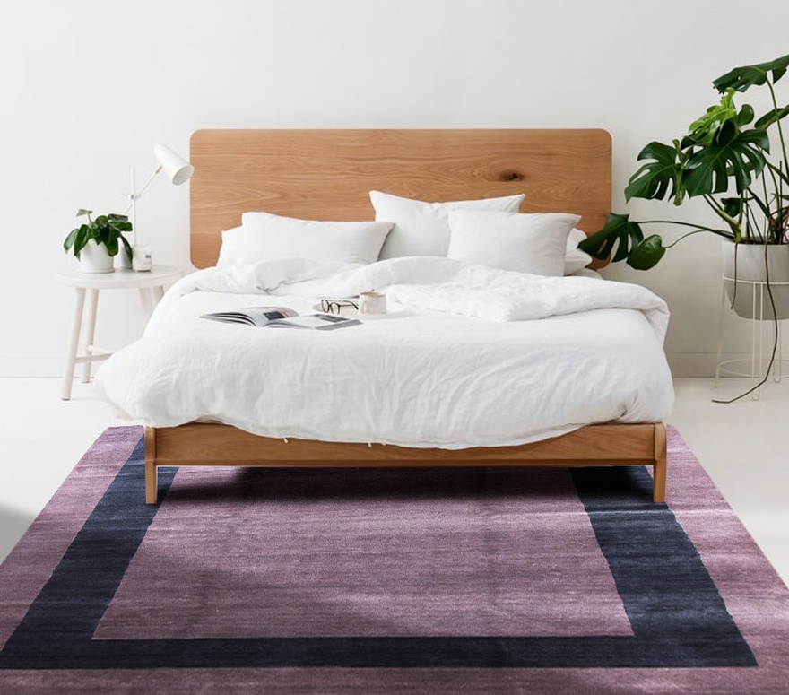 orientteppich-308-x-206-cm-wolle-handgeknupft-lila-rosa Loribaft Orientteppich 308 × 206 cm aus Wolle, handgeknüpft