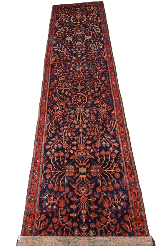 Malayer Perserteppich 519 × 101 cm aus Wolle, handgeknüpft