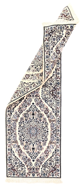 perserteppich-nain-202-x-65-cm-wolle-und-seide-handgeknupft-1 Handgeknüpfter Nain Perserteppich, 202 × 65 cm, Wolle & Seide