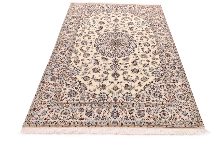 Nain Perserteppich 214 × 143 cm aus Wolle & Seide, handgeknüpft