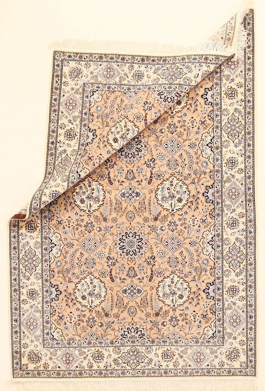 perserteppich-229-x-155-cm-wolle-seide-handgeknupft-rot-orange-1 Nain Perserteppich aus Iran, 229 × 155 cm