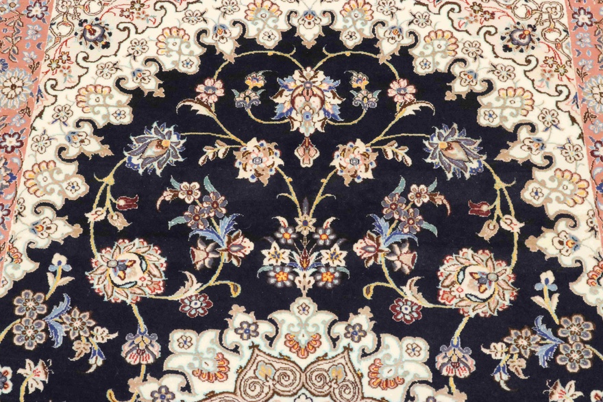 Handgeknüpfter Nain Perserteppich, 159 × 109 cm, Wolle & Seide