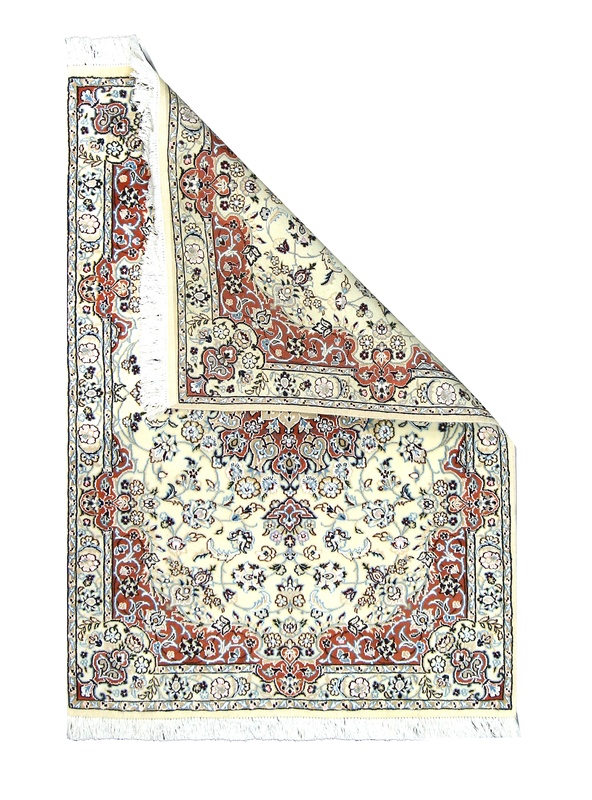 Nain Perserteppich 147 × 102 cm aus Wolle & Seide, handgeknüpft