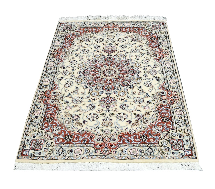 Nain Perserteppich 147 × 102 cm aus Wolle & Seide, handgeknüpft