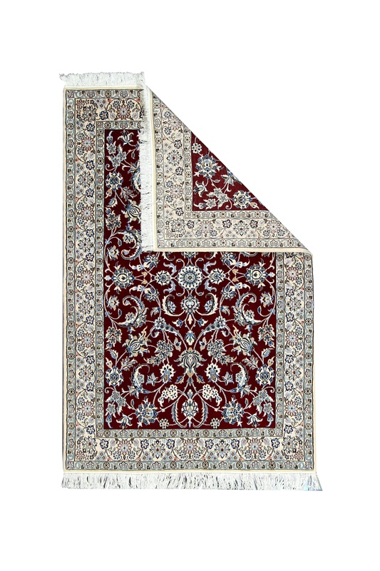 Nain Perserteppich 203 × 135 cm aus Wolle & Seide, handgeknüpft