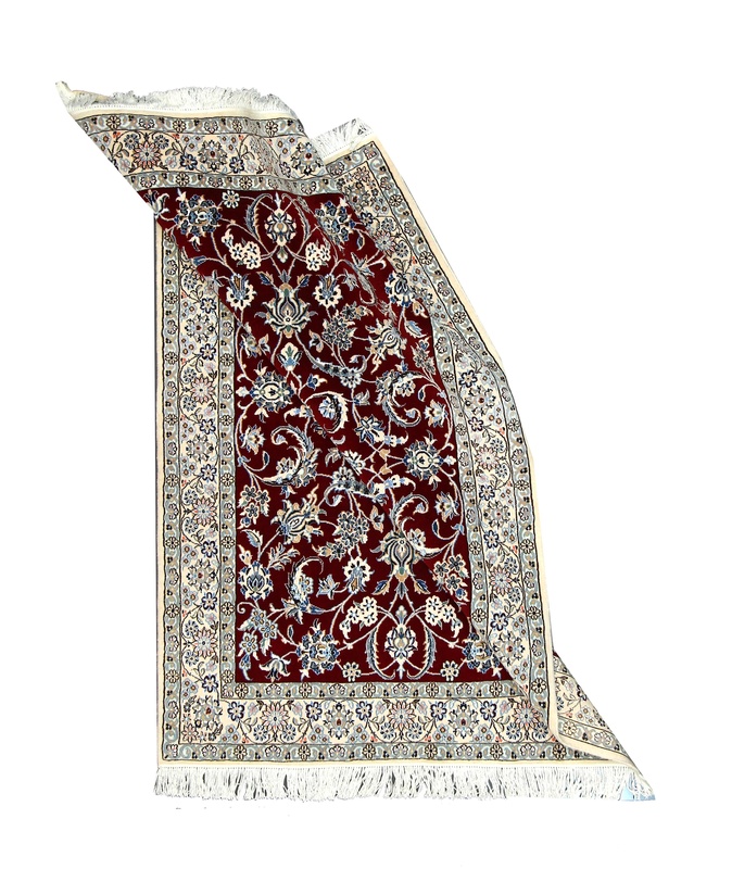 Nain Perserteppich 203 × 135 cm aus Wolle & Seide, handgeknüpft