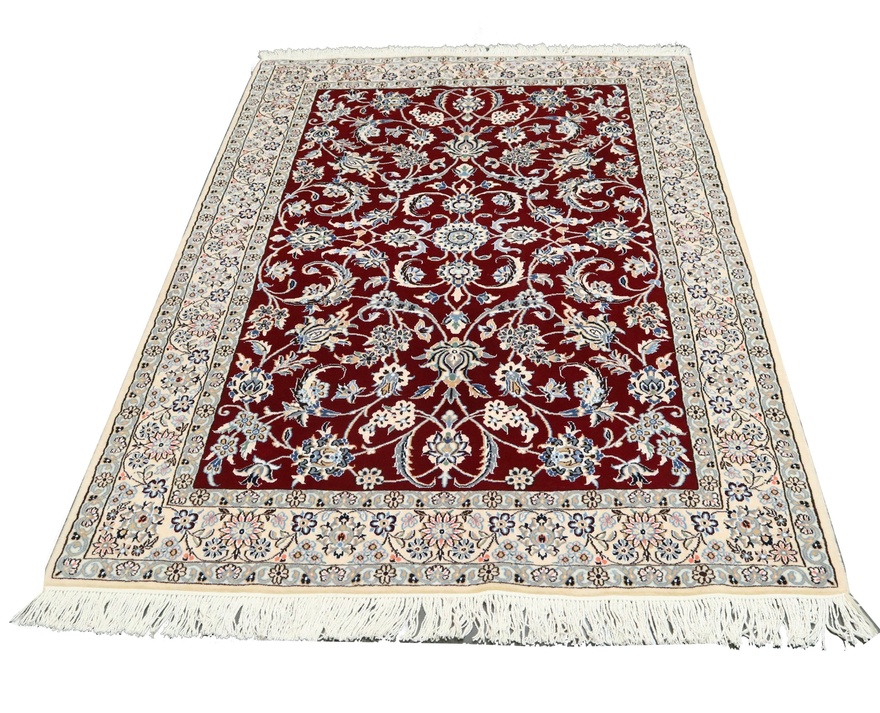 Nain Perserteppich 203 × 135 cm aus Wolle & Seide, handgeknüpft