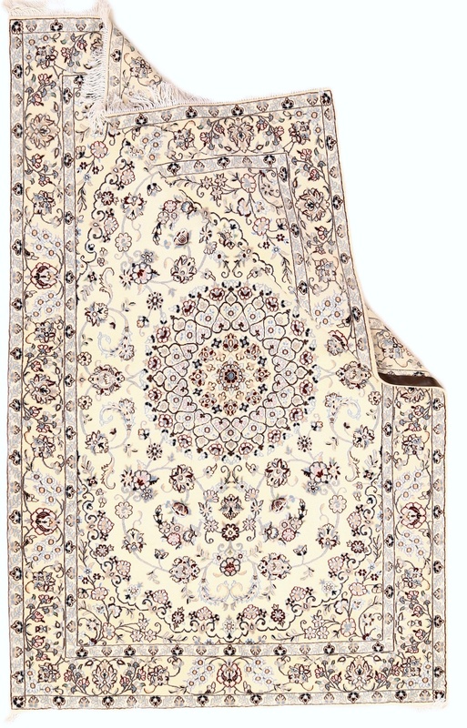 Handgeknüpfter Nain Perserteppich, 253 × 163 cm, Wolle & Seide