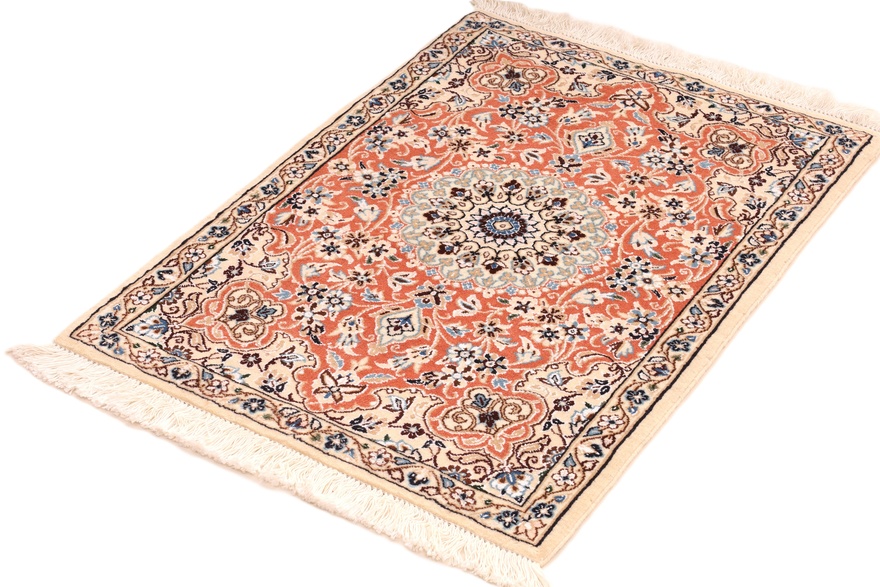 Nain Perserteppich aus Iran, 90 × 60 cm