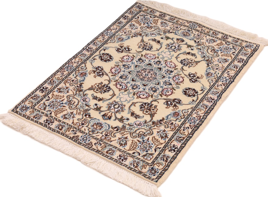 Nain Perserteppich aus Iran, 90 × 60 cm