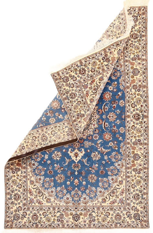 Nain Perserteppich 233 × 156 cm aus Wolle & Seide, handgeknüpft