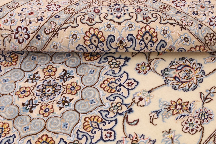 perserteppich-195-x-128-cm-wolle-seide-handgeknupft-1 Nain Perserteppich aus Iran, 195 × 128 cm