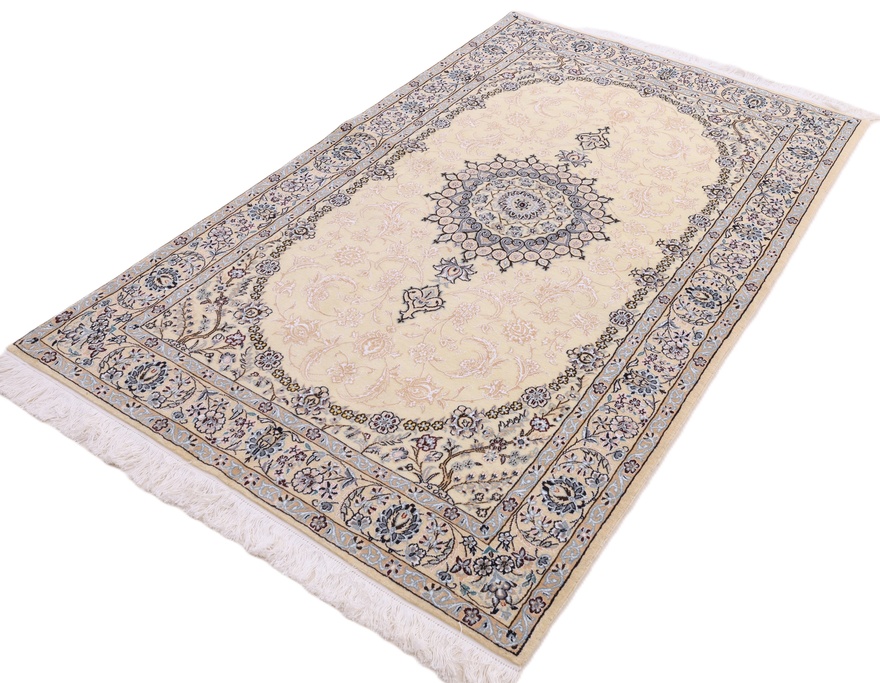 perserteppich-225-x-132-cm-wolle-seide-handgeknupft-2 Nain Perserteppich 225 × 132 cm aus Wolle & Seide, handgeknüpft