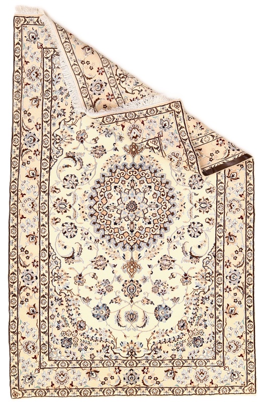 Nain Perserteppich 255 × 165 cm aus Wolle & Seide, handgeknüpft