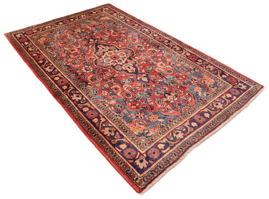 Handgeknüpfter Sarough Perserteppich, 208 × 130 cm, Wolle