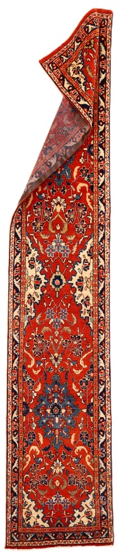 Handgeknüpfter Sarough Perserteppich, 410 × 80 cm, Wolle