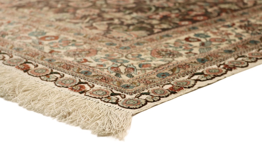 perserteppich-152-x-94-cm-seide-handgeknupft-weib-beige-2 Handgeknüpfter Perserteppich 152 × 94 cm