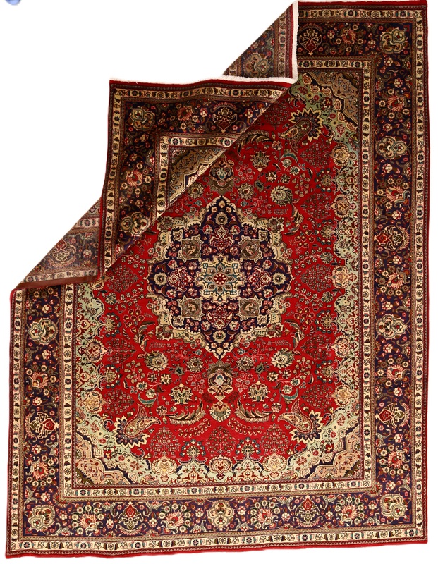 Handgeknüpfter Täbriz Perserteppich 389 × 304 cm