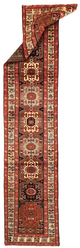 Zanjan Perserteppich 395 × 85 cm aus Wolle, handgeknüpft