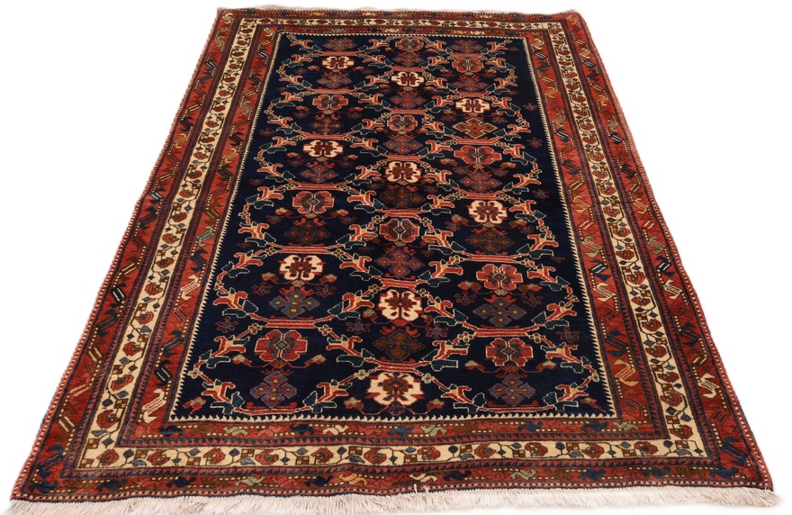 perserteppich-202-x-130-cm-schurwolle-handgeknupft-antik-2 Antiker Afshar Perserteppich, 202 × 130 cm, Wolle