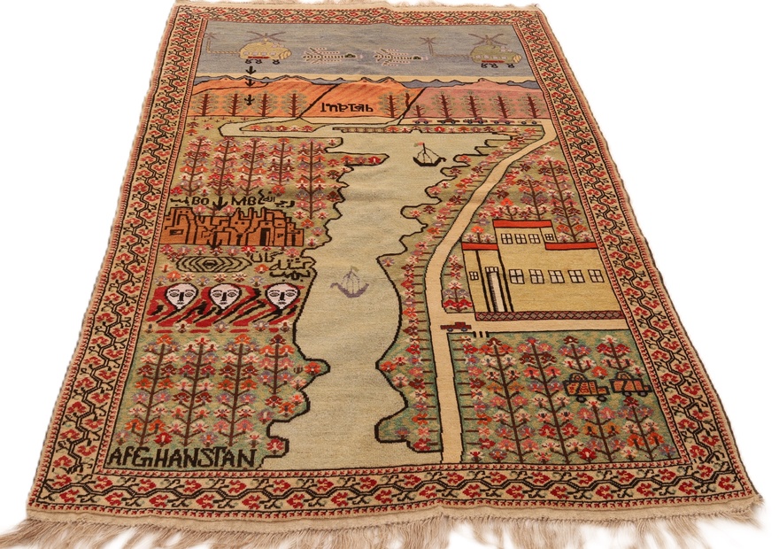 orientteppich-afghan-205-x-133-cm-wolle-seide-handgeknupft-antik-3 Antiker Orientteppich, 205 × 133 cm, Wolle & Seide