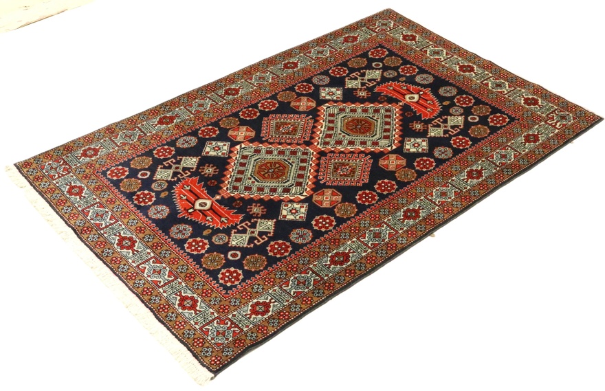 Antiker Orientteppich, 200 × 127 cm, Wolle