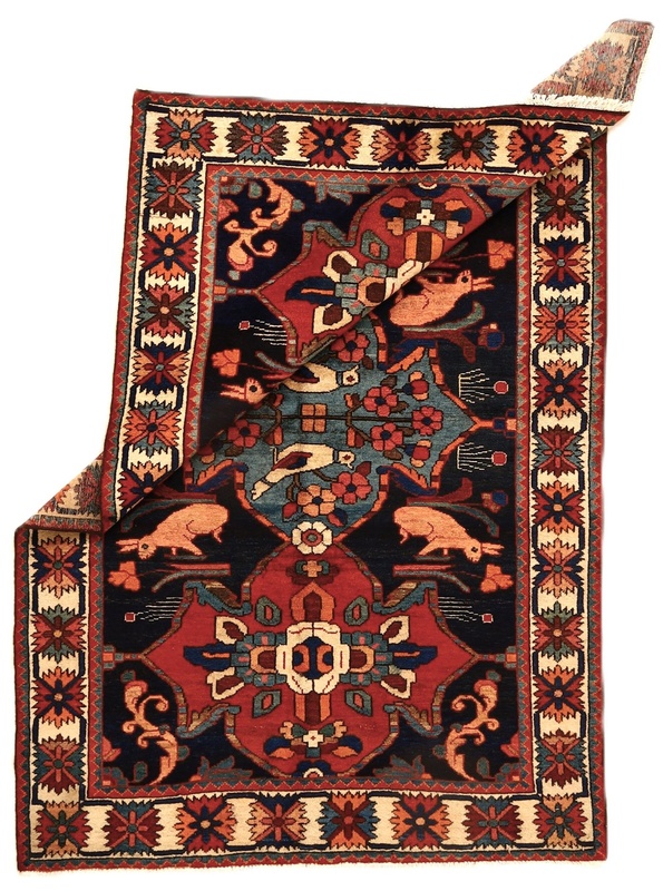 Bakhtiari Perserteppich antik, 200 × 132 cm, Wolle