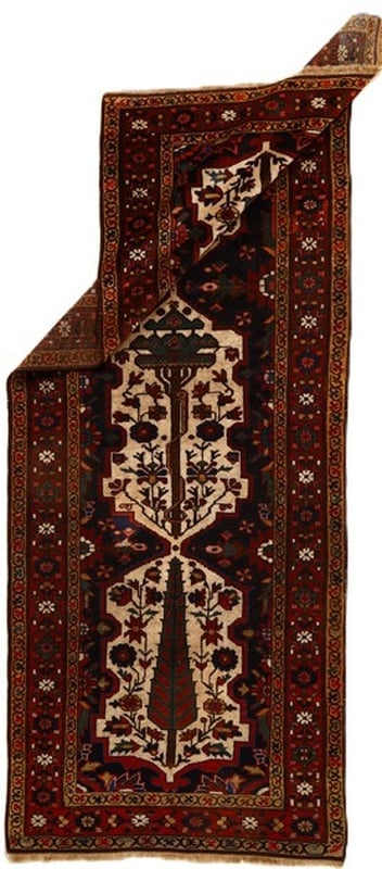 Antiker Bakhtiari Perserteppich aus Iran, 272 × 110 cm