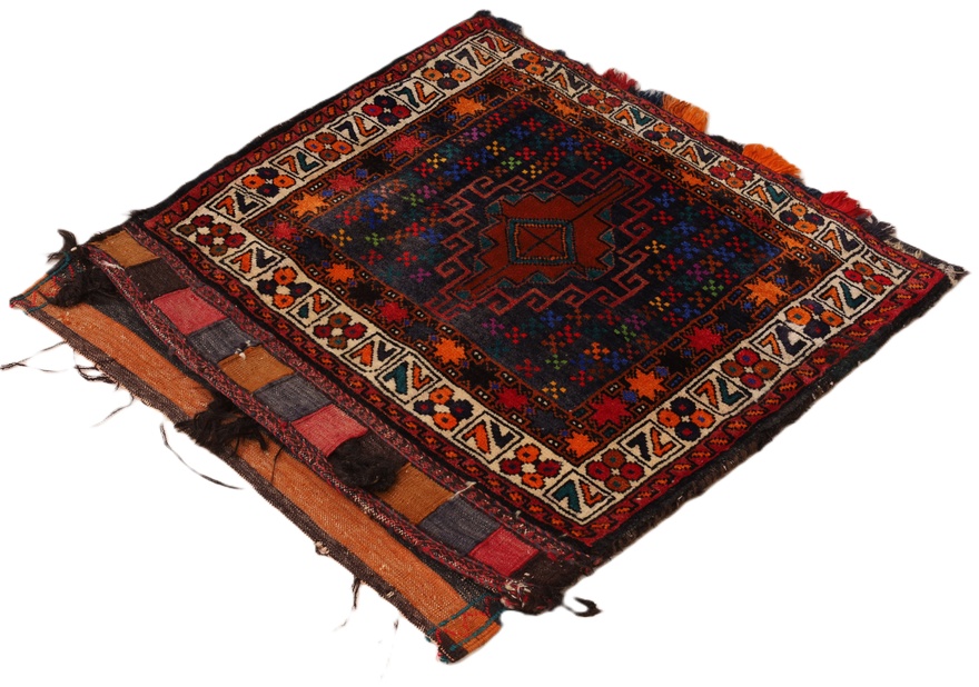 Antiker Qashqai Perserteppich aus Iran, 76 × 66 cm