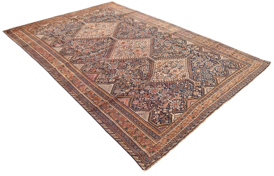Qashqai Perserteppich antik, 287 × 195 cm, Wolle