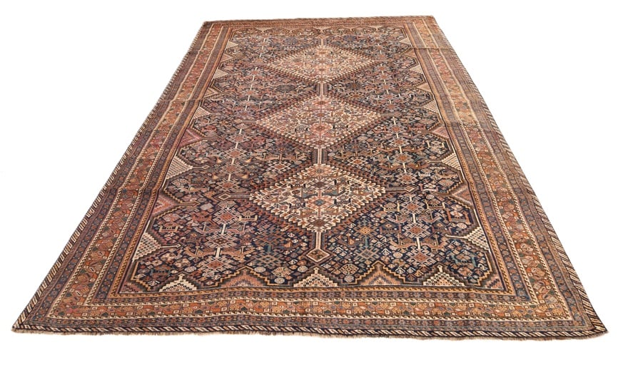 Qashqai Perserteppich antik, 287 × 195 cm, Wolle