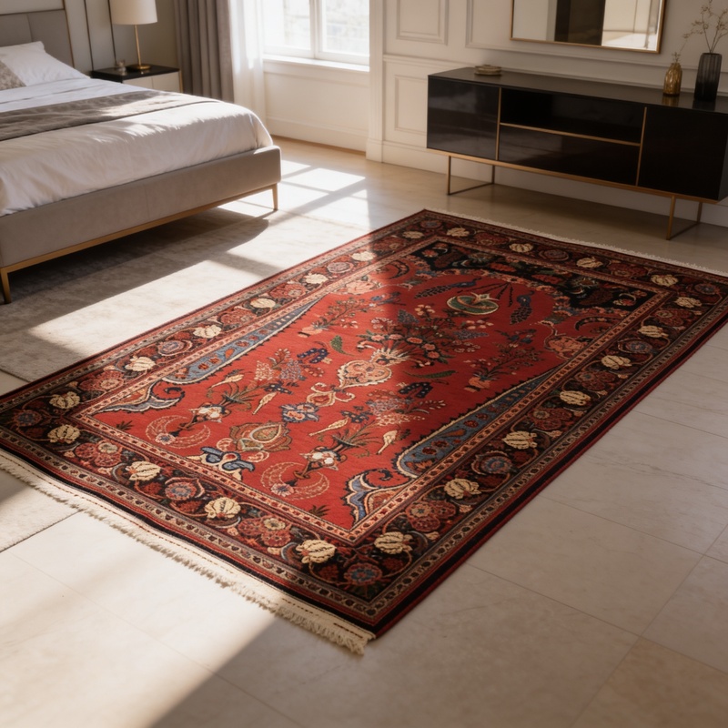 Antiker Kashan Perserteppich, 197 × 127 cm, Wolle