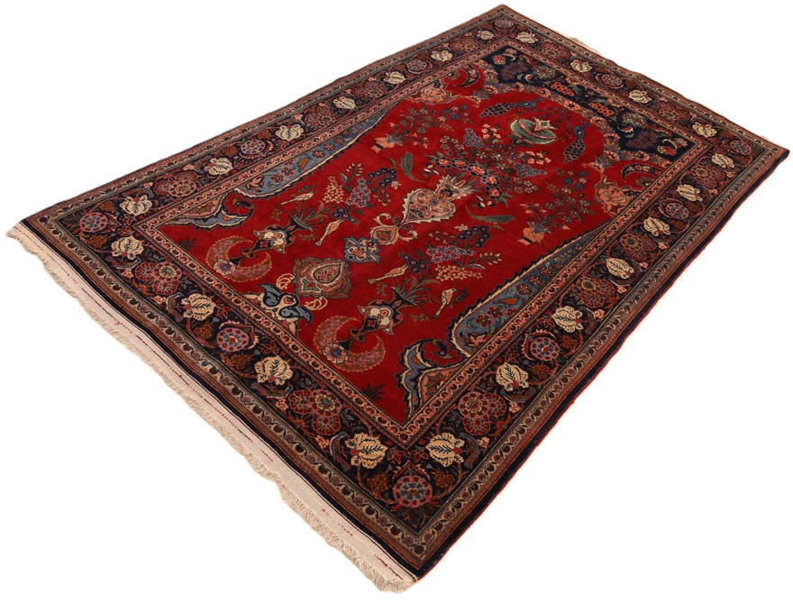 Antiker Kashan Perserteppich, 197 × 127 cm, Wolle