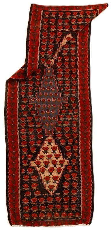 Kelim Perserteppich antik, 205 × 74 cm, Wolle
