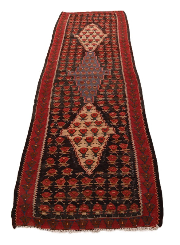 Kelim Perserteppich antik, 205 × 74 cm, Wolle