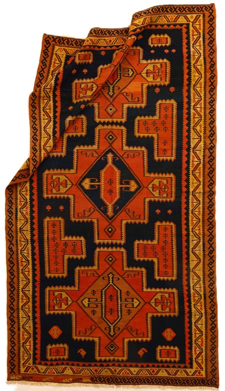 Antiker Kelim Perserteppich aus Iran, 293 × 162 cm