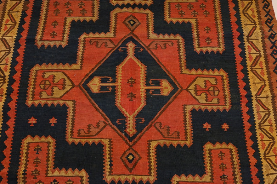 Antiker Kelim Perserteppich aus Iran, 293 × 162 cm