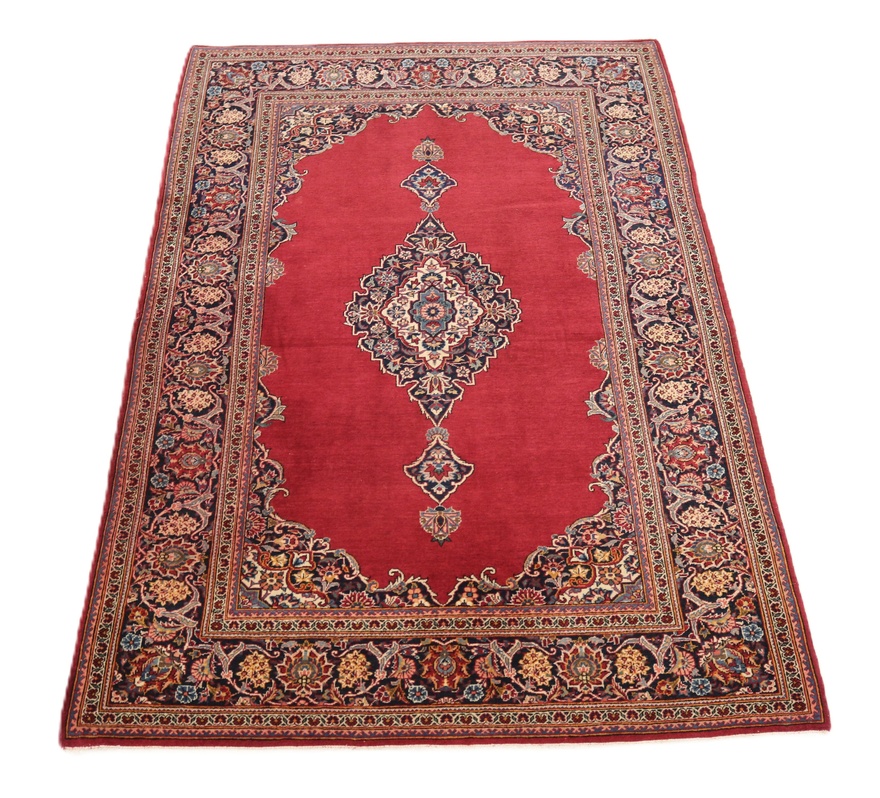 Kashan Perserteppich antik, 212 × 137 cm, Wolle