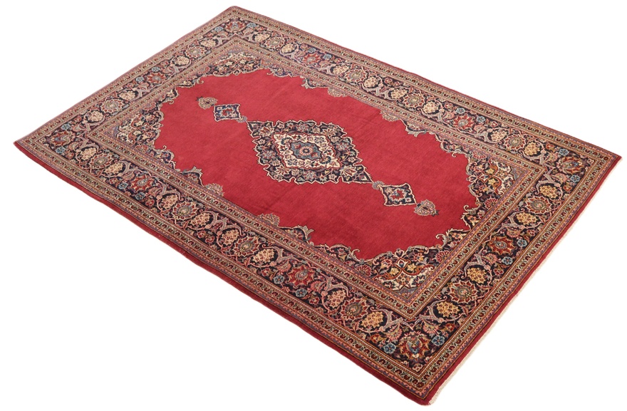 Kashan Perserteppich antik, 212 × 137 cm, Wolle