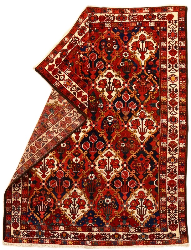 Antiker Bakhtiari Perserteppich, 202 × 154 cm, Wolle