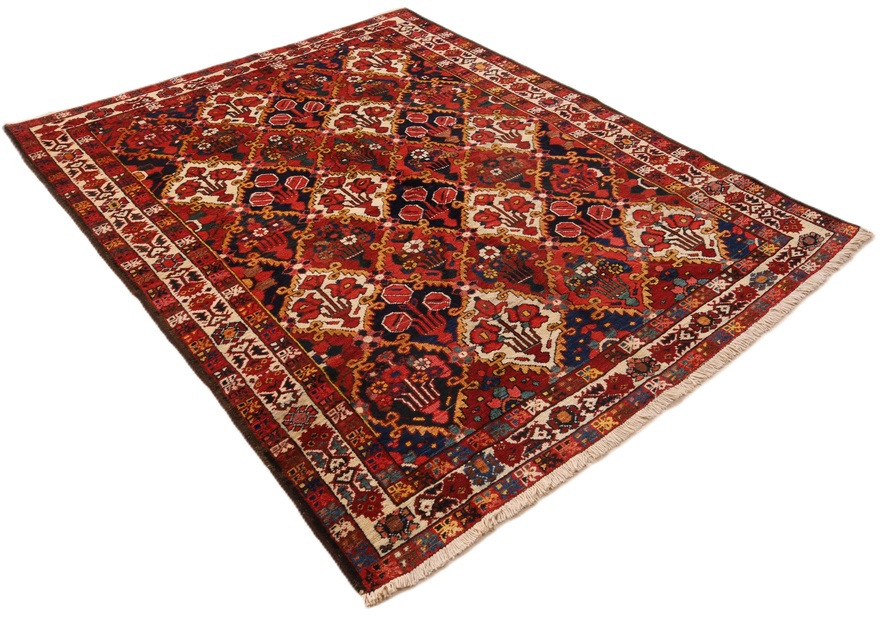 Antiker Bakhtiari Perserteppich, 202 × 154 cm, Wolle