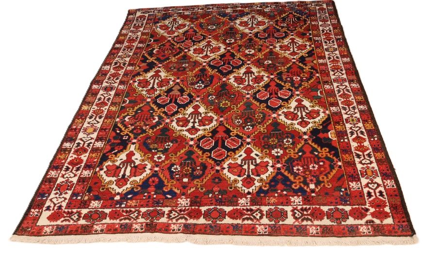 Antiker Bakhtiari Perserteppich, 202 × 154 cm, Wolle