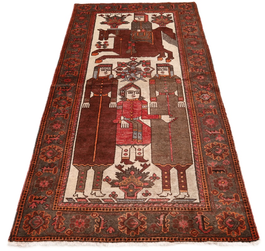 Baluch Perserteppich antik, 210 × 108 cm, Wolle