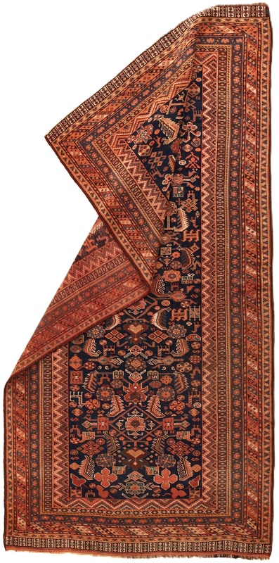 Qashqai Perserteppich antik, 216 × 107 cm, Wolle