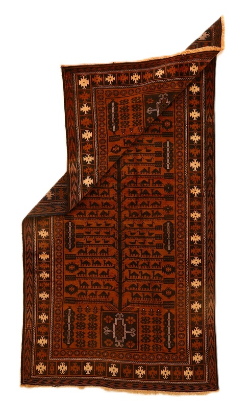 Baluch Perserteppich antik, 231 × 122 cm, Wolle