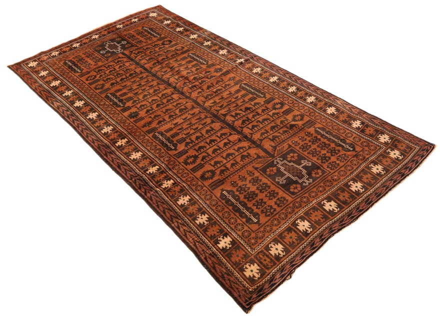 Baluch Perserteppich antik, 231 × 122 cm, Wolle