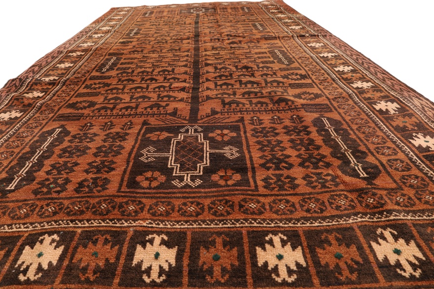 Baluch Perserteppich antik, 231 × 122 cm, Wolle