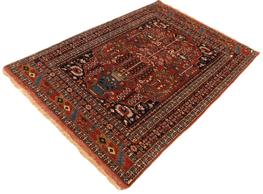 Antiker Perserteppich aus Iran, 187 × 135 cm